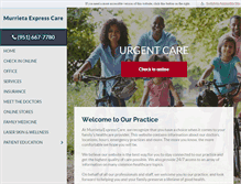 Tablet Screenshot of murrietaexpresscare.com